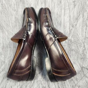 Nunn Bush Men's Lincoln Penny Loafers Burgund Leather Size 9 Comfort Gel